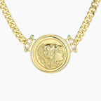 Collier de pièces de monnaie grecques Athéna N1009