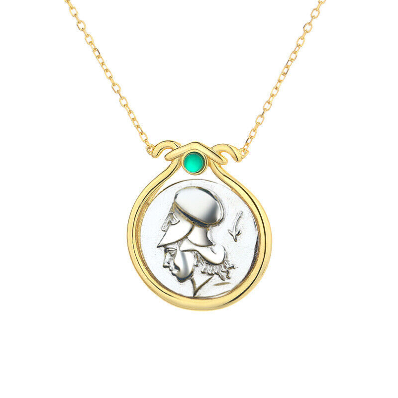 Collier de pièces de monnaie grecques Athéna N1033