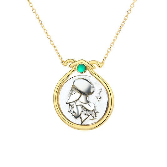 Collier de pièces de monnaie grecques Athéna N1033