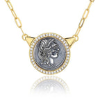Collier de pièces de monnaie romaines Jules César N1036
