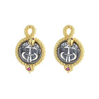 Boucles d'oreilles en pièces de monnaie grecques Medusa Snake E1064