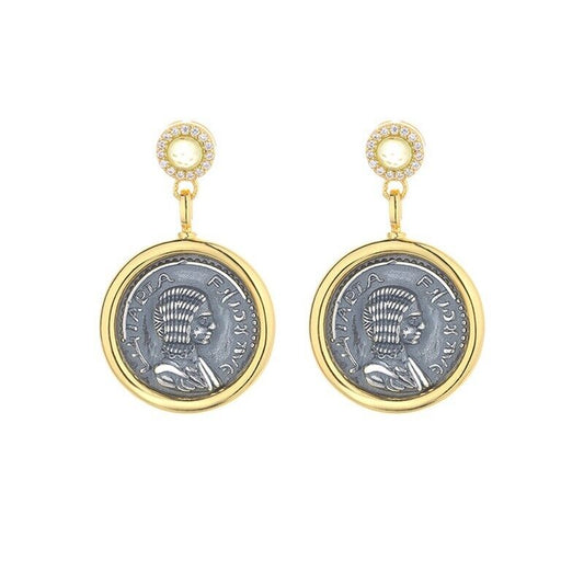 Boucles d'oreilles empereur romain E1034