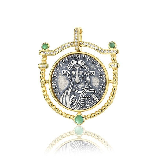 Pendentif Agate Bouclier Justinien II N1013