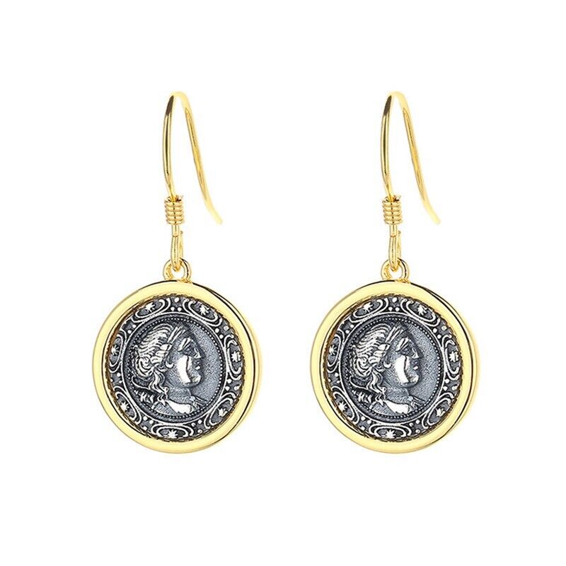 Boucles d'oreilles en pièces de monnaie romaines Artemis E1060