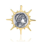 Pendentif pièce de monnaie romaine Apollo N1020