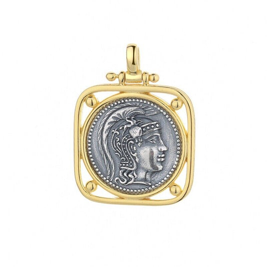 Pendentif pièce de monnaie grecque Athéna N1032