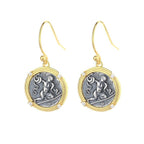 Boucles d'oreilles Hercules en pièces de monnaie grecques E1032