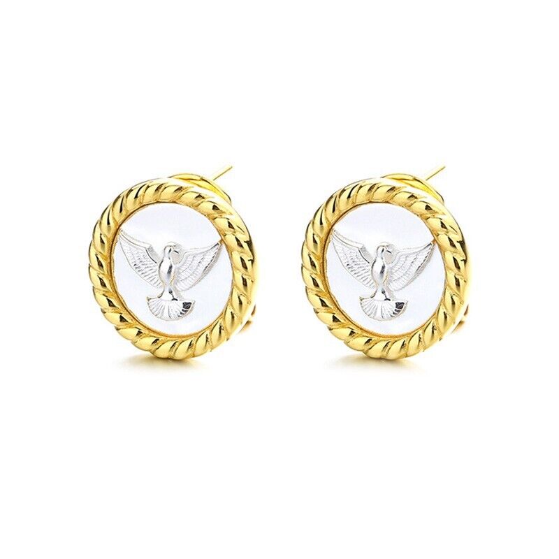 Boucles d'oreilles en forme de pièce de monnaie romaine, aigle de mer, E1022
