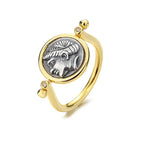Bague de pièce de monnaie grecque Aphrodite R1039