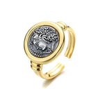 Bague de pièce de monnaie réplique grecque Demeter R1034