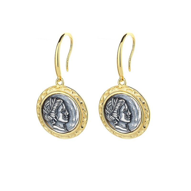 Boucles d'oreilles réplique de pièces de monnaie romaines E1057