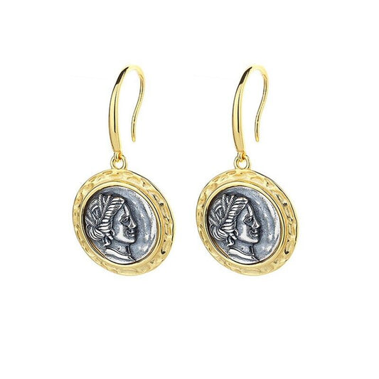 Boucles d'oreilles réplique de pièces de monnaie romaines E1057