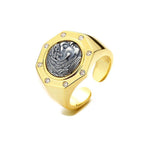 Bague de pièce de monnaie grecque Hercules R1038