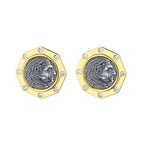 Boucles d’oreilles Hercules en pièces de monnaie grecques E1038