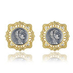 Boucles d'oreilles en pièces de monnaie grecques Arsinoe II E1000