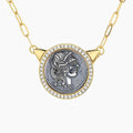 Collier de pièces de monnaie romaines Jules César N1036