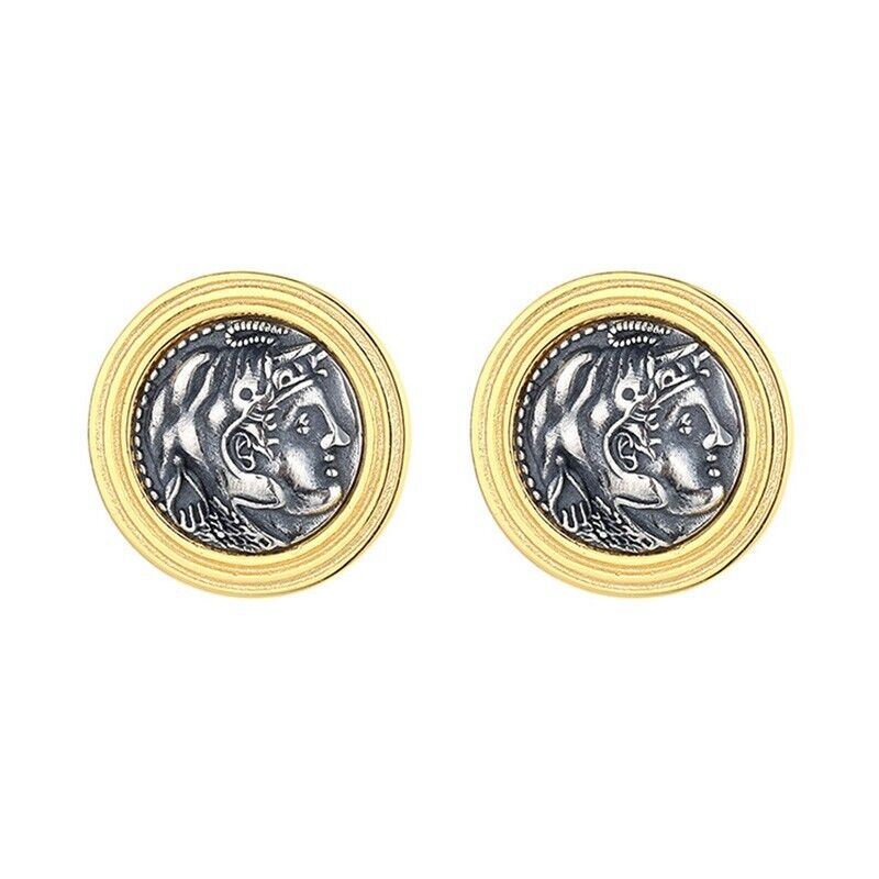 Boucles d'oreilles pièces de monnaie Alexandre Macédoine E1072