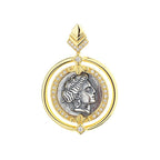 Pendentif pièce de monnaie grecque Héra N1012