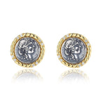 Boucles d'oreilles en pièces de monnaie romaines Jules César E1023