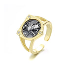 Griffin Hercules Bague de pièce de monnaie grecque R1053