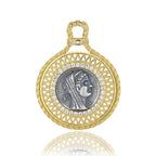 Pendentif pièce de monnaie grecque Arsinoe II N1001