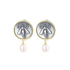 Boucles d'oreilles en pièces de monnaie grecques Ephesus Bee E1039