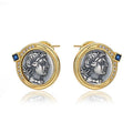 Boucles d'oreilles en pièces de monnaie grecques Artemis E1041