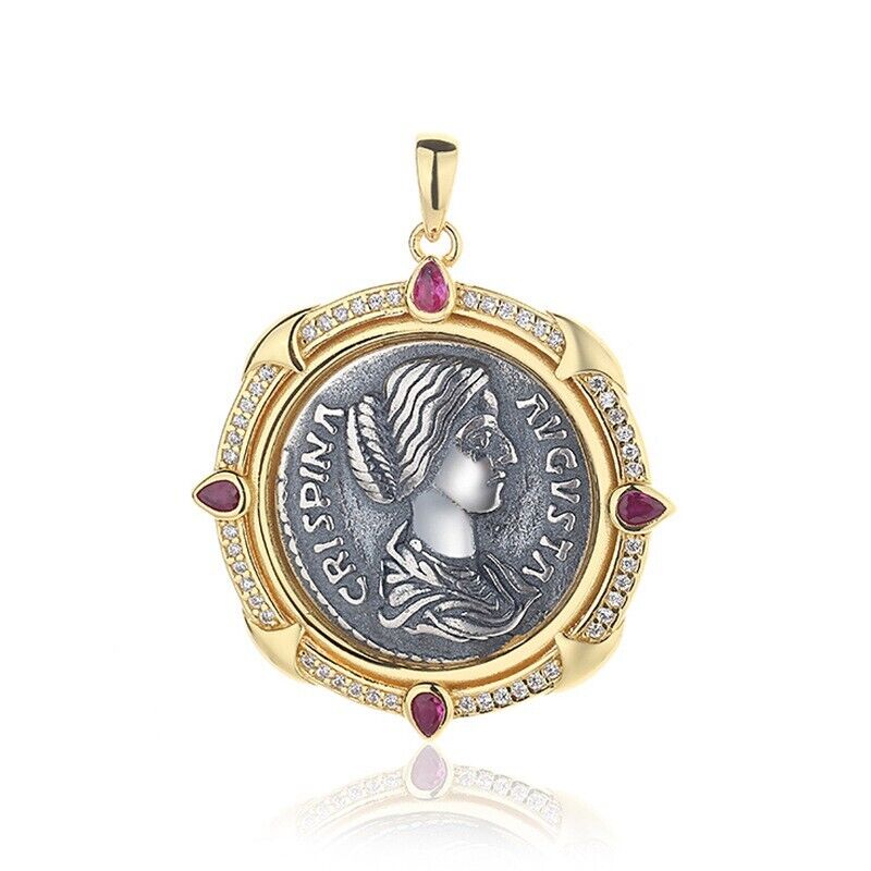 Pendentif pièce de monnaie grecque Crispina N1008