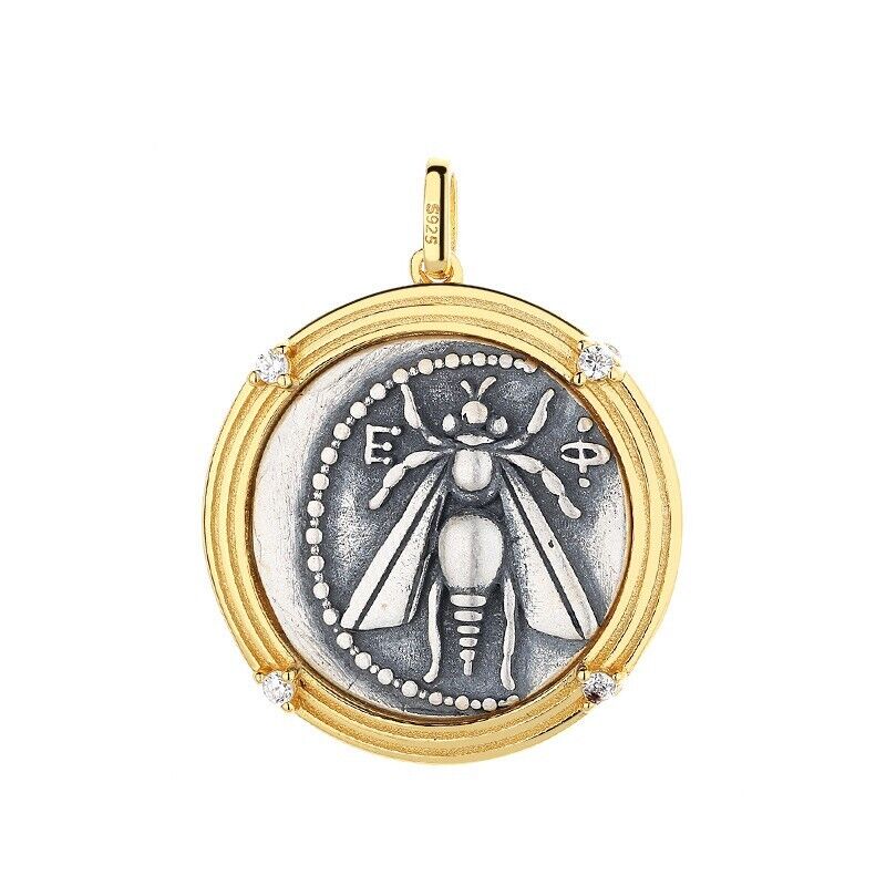 Pendentif pièce de monnaie grecque abeille d’Éphèse N1025