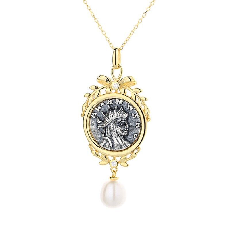 Pendentif réplique de pièce de monnaie romaine de divinité grecque N1022