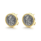 Boucles d'oreilles pièces de monnaie romaines Santu E1054