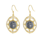 Boucles d'oreilles en pièces de monnaie grecques Athéna E1033