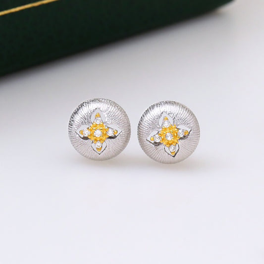 Boucles D'oreilles Soyeuses Dôme Trèfle 5087