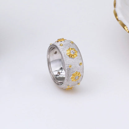 Bague Soyeuse Fleurs Étoilées 5025