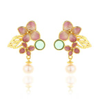 Boucles d'oreilles lustre en perles d'eau douce PE1046