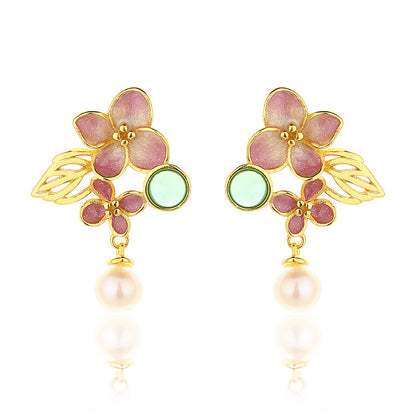 Boucles d'oreilles lustre en perles d'eau douce PE1046