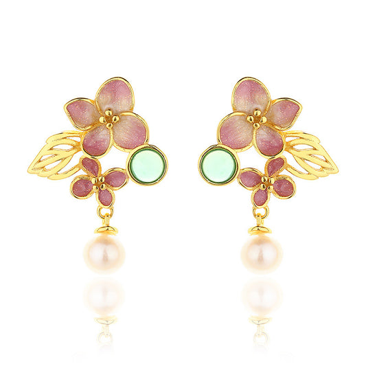 Boucles d'oreilles lustre en perles d'eau douce PE1046