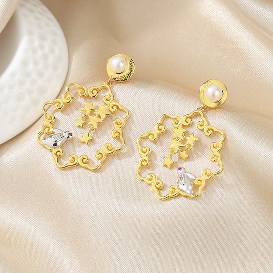 Boucles d'oreilles florales en perles d'eau douce PE1035