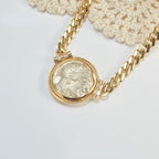Collier réversible de pièce d’Athéna byzantine