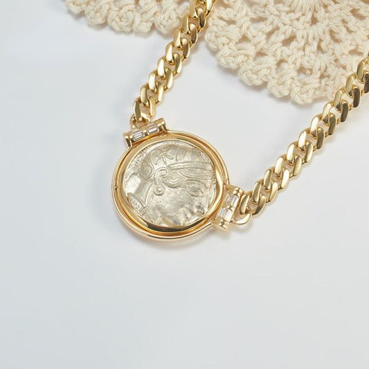Collier réversible de pièce d’Athéna byzantine