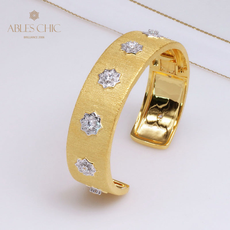 Bracelet Fleurs en Tissu Mat 5252