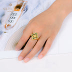 Bague Trèfle à Fretwork Dense 5360