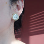 Boucles d’oreilles médaillon à rabat de l’empereur byzantin