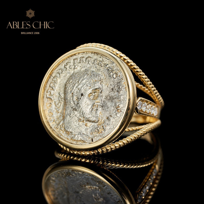 Anneau de pièce de monnaie byzantin Didrachme