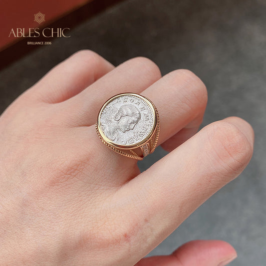 Anneau de pièce de monnaie byzantin Didrachme