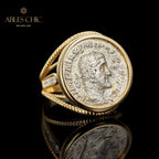 Anneau de pièce de monnaie byzantin Didrachme