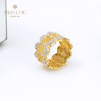 Bague Aérée en Dentelle Pétales de Rose 5447