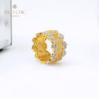 Bague Aérée en Dentelle Pétales de Rose 5447