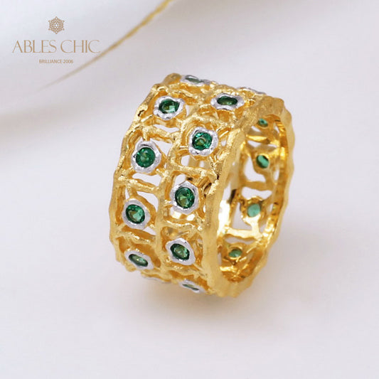 Bague avec accents d'émeraude 5289