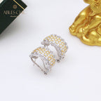 Boucles d'oreilles créoles en filigrane de dentelle 5391